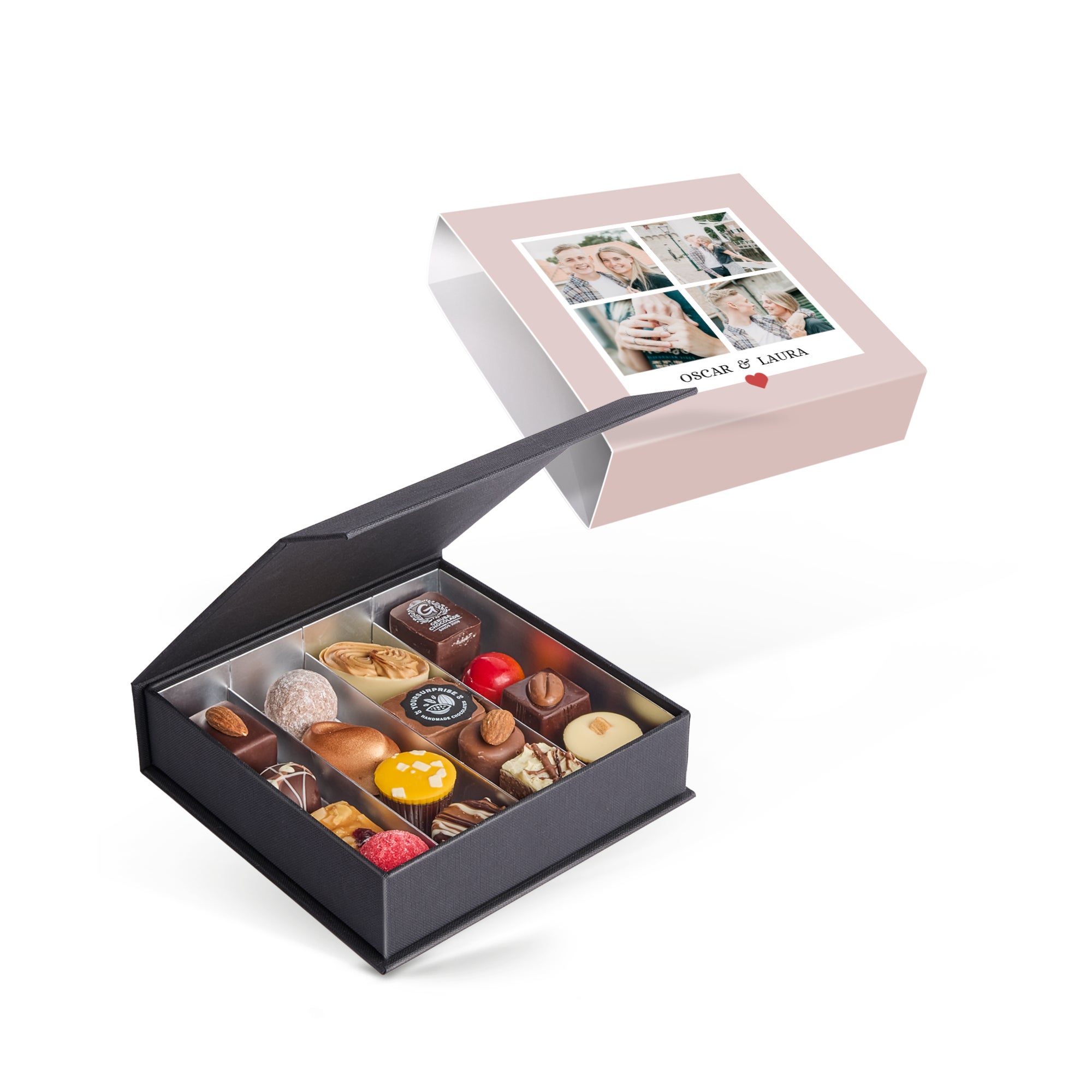 Custom Valentine chocolate giftbox - 16 pieces