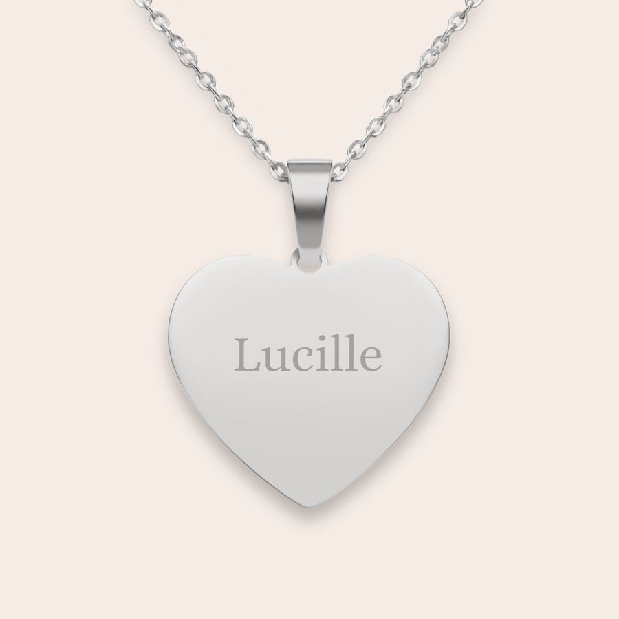 Collier cœur gravé Collier cœur gravé