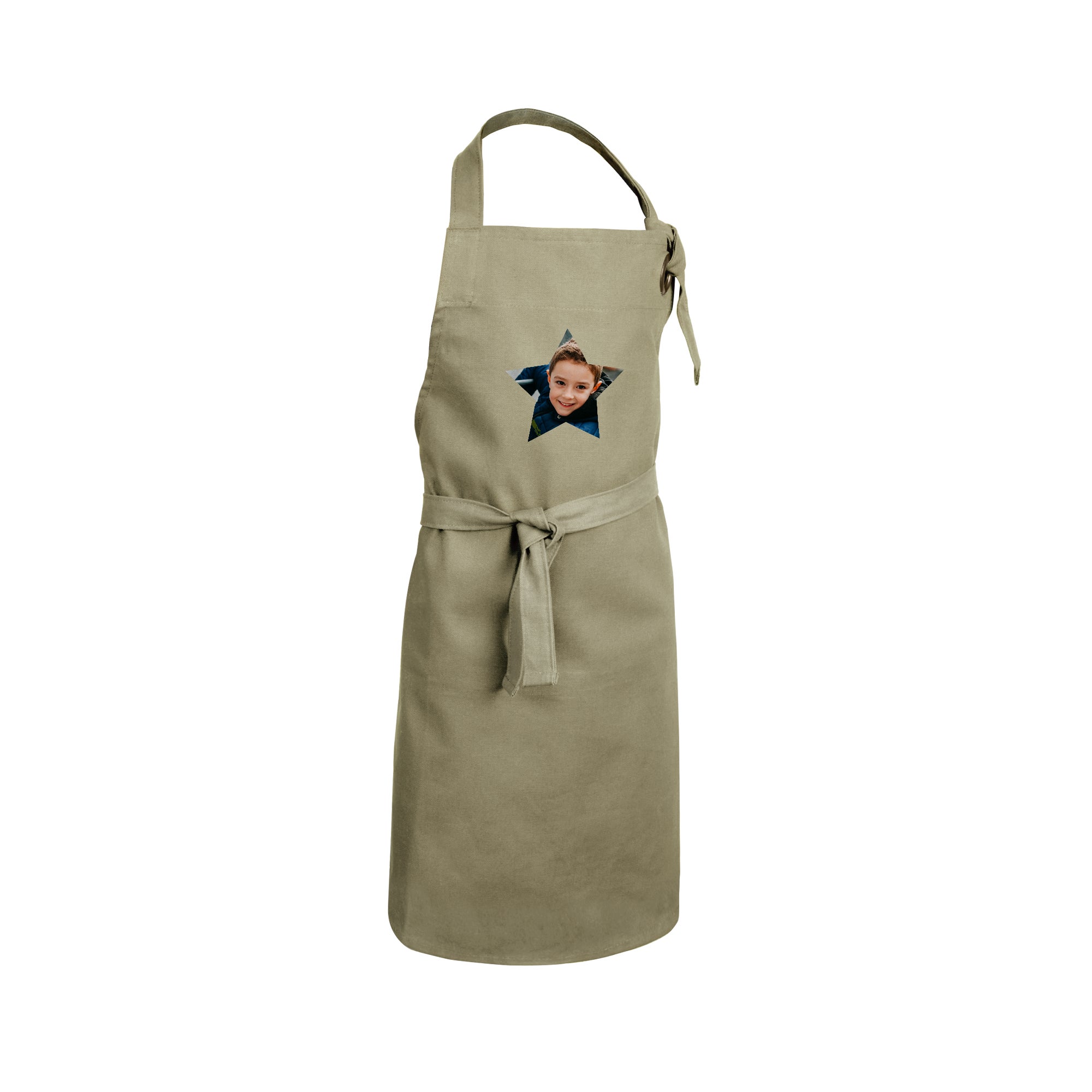 Kinderschort bedrukken - Kakigroen Kinderschort bedrukken - Kakigroen