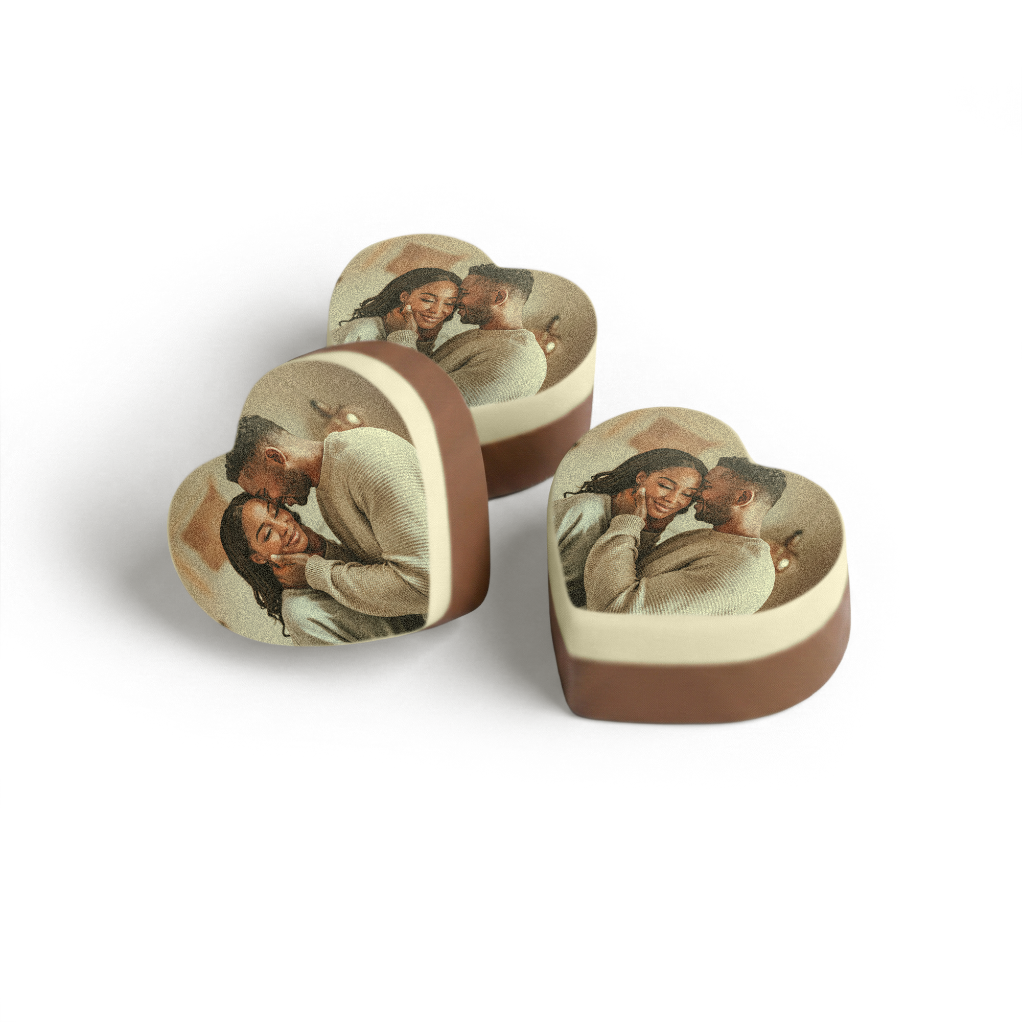 Chokladpraliner hjärta med foto