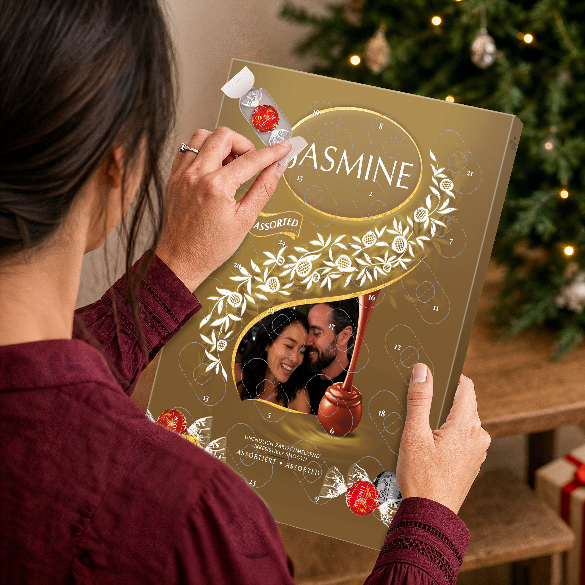 Calendario dell'Avvento Lindt Lindor Assorti Mix personalizzato