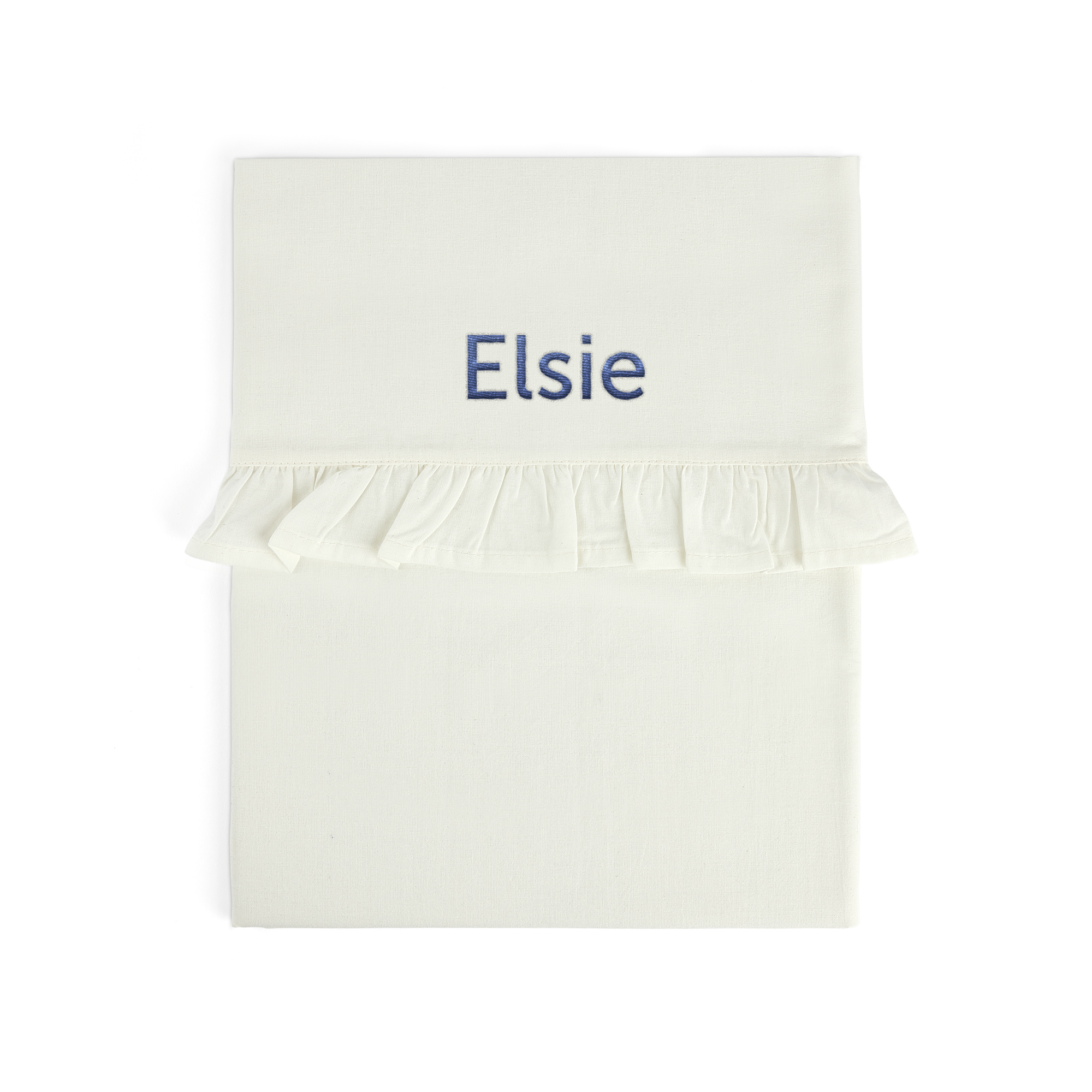 Embroidered cot sheet - Ruffle