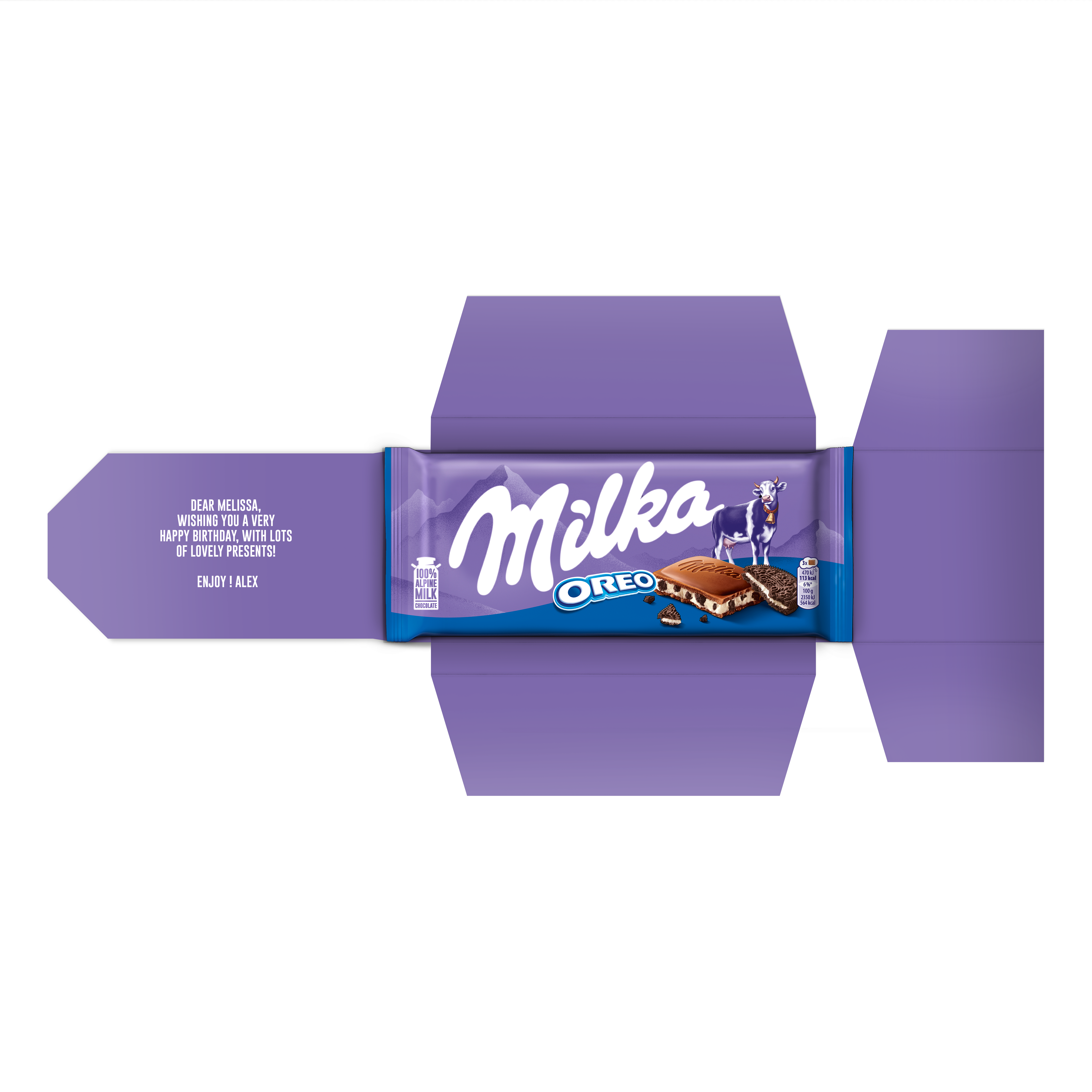 Henkilökohtainen Milka-suklaakortti