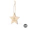 Engraved wooden Christmas star decoration