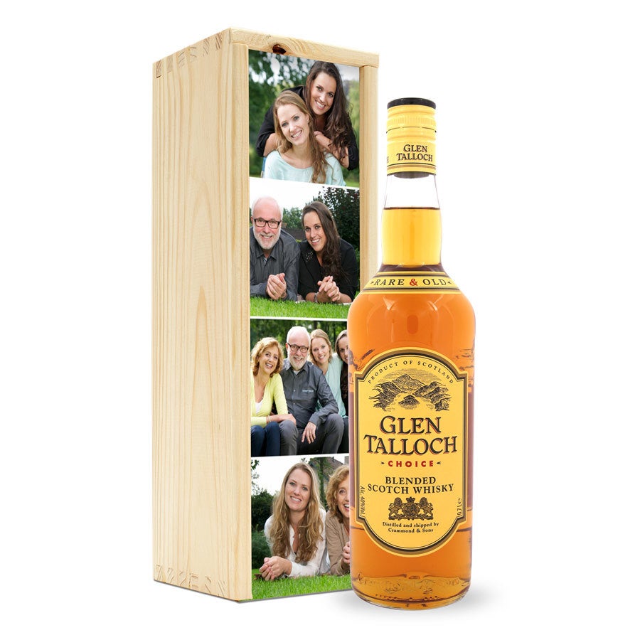 Whisky in bedrukte kist - Glen Talloch