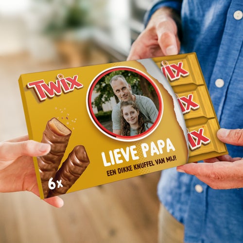 Twix reep met naam en foto bedrukken