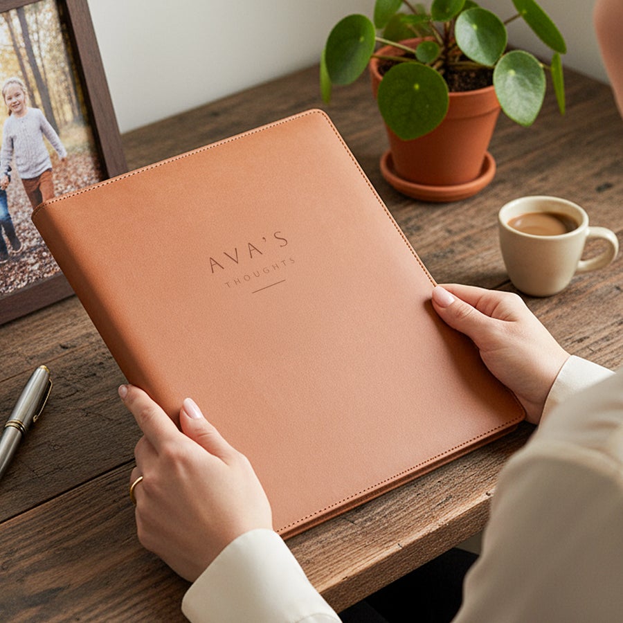 Custom leather notepad holder Custom leather notepad holder