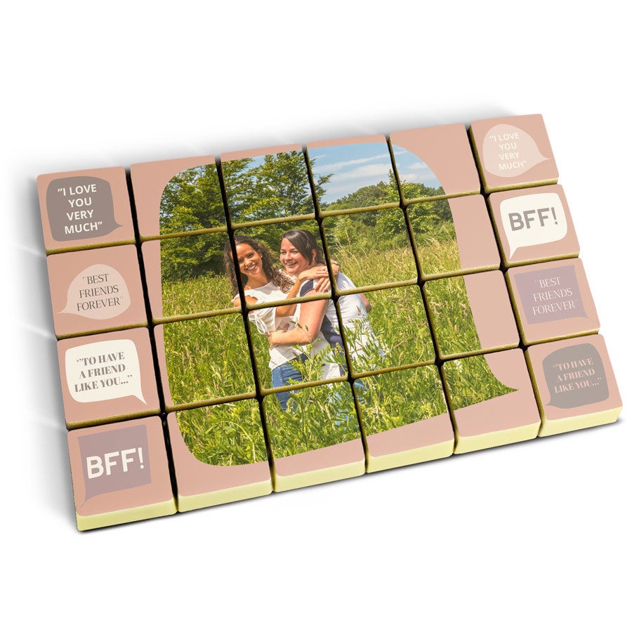 Puzzle photo personnalisé en chocolat