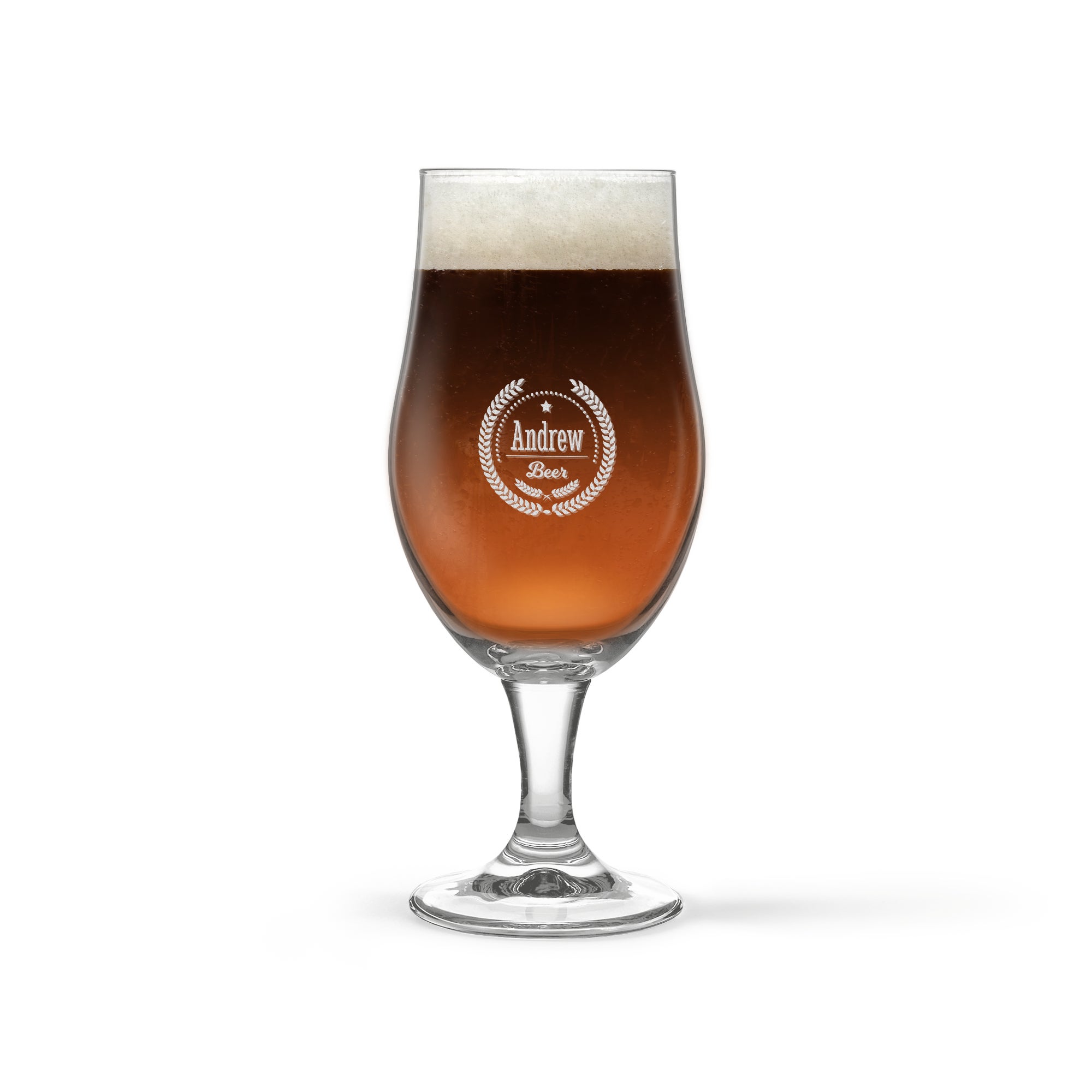 Personalised craft beer glass
