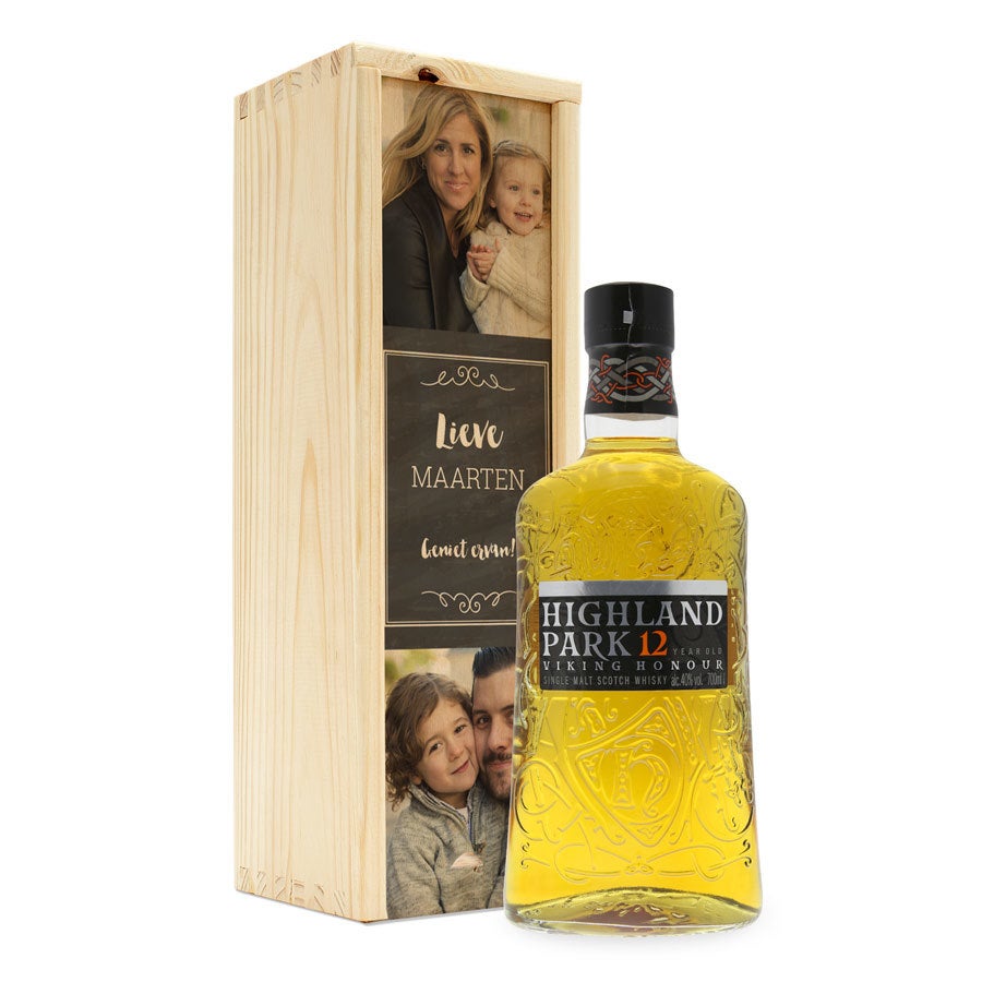 WHISKY Highland Park 12 yrs met persoonlijke kist YourSurprise.nl