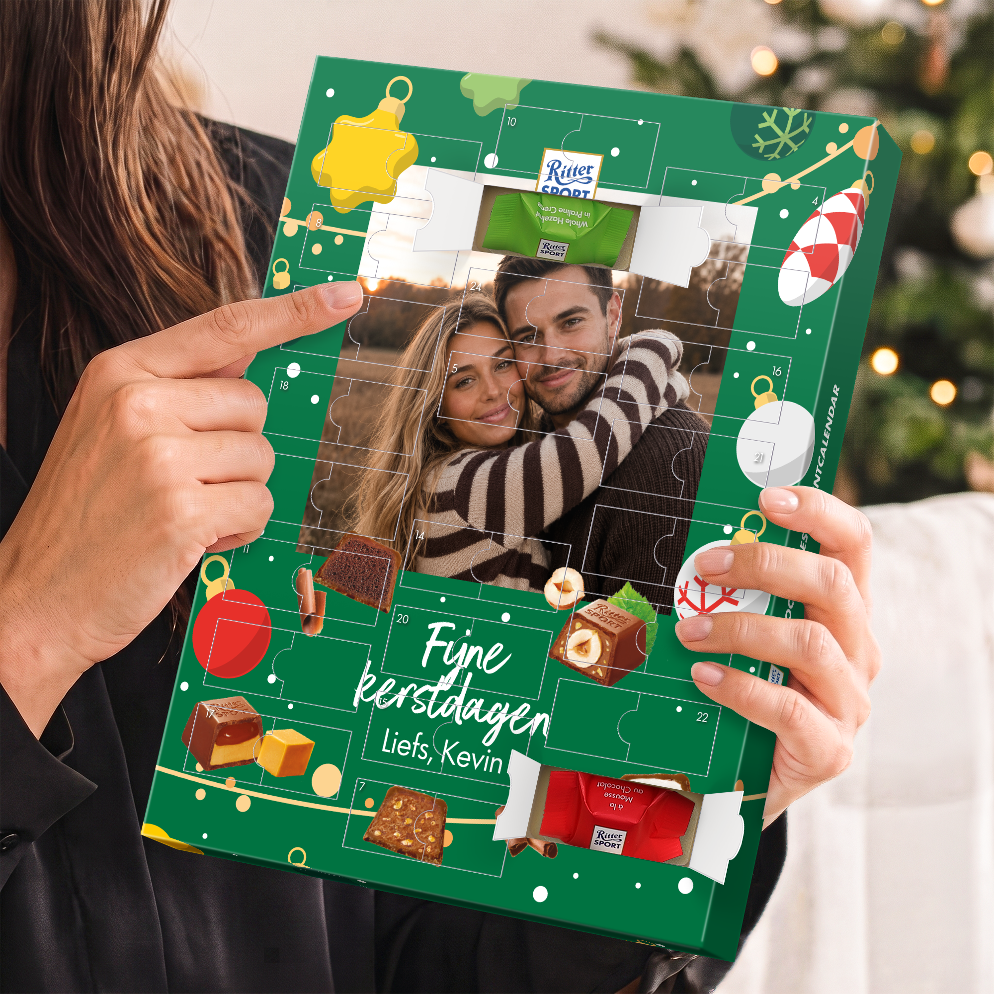 Gepersonaliseerde Ritter Sport adventskalender