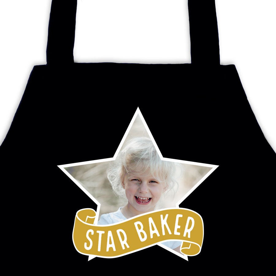 Gyerek kötény - fekete