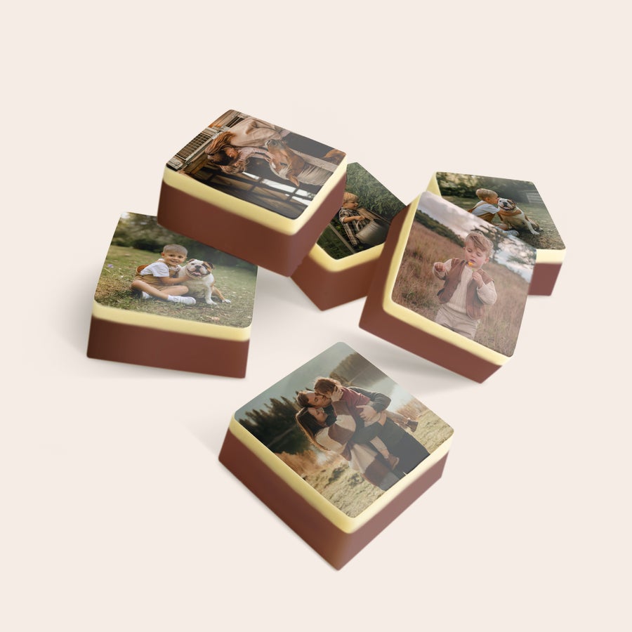 Gepersonaliseerde adventskalender - Foto bonbons Gepersonaliseerde adventskalender - Foto bonbons