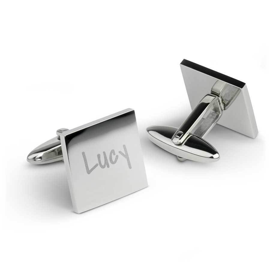 Cufflinks Text – Square