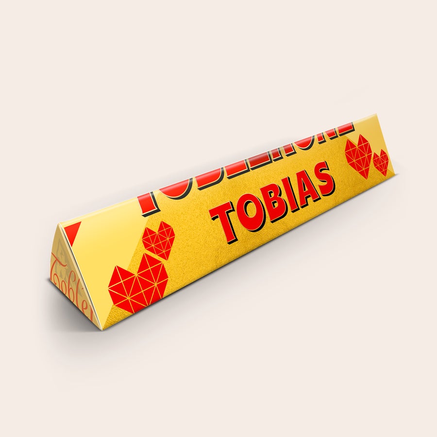 Toblerone med navn - Hjerter Toblerone med navn - Hjerter