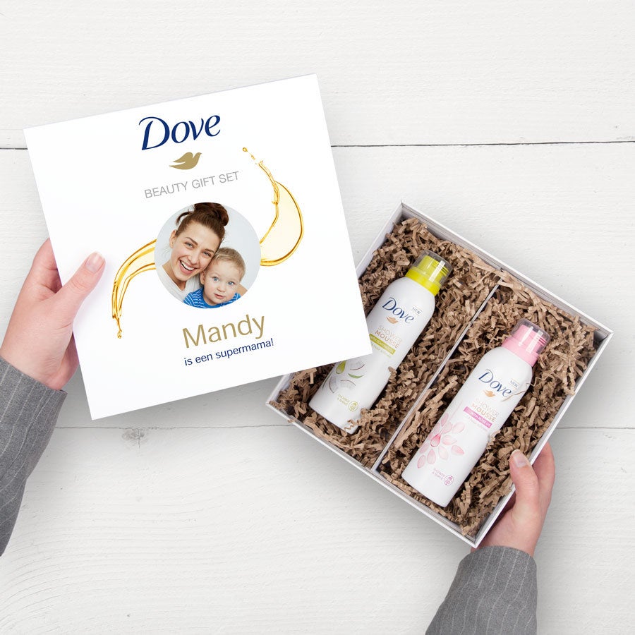 Gepersonaliseerde Dove geschenkset - Shower mousse