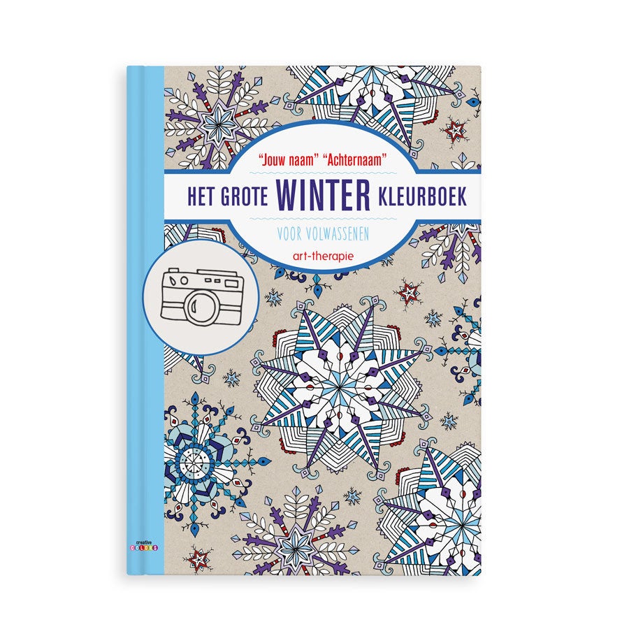 Het grote winter kleurboek voor volwassenen met naam en foto - Softcover