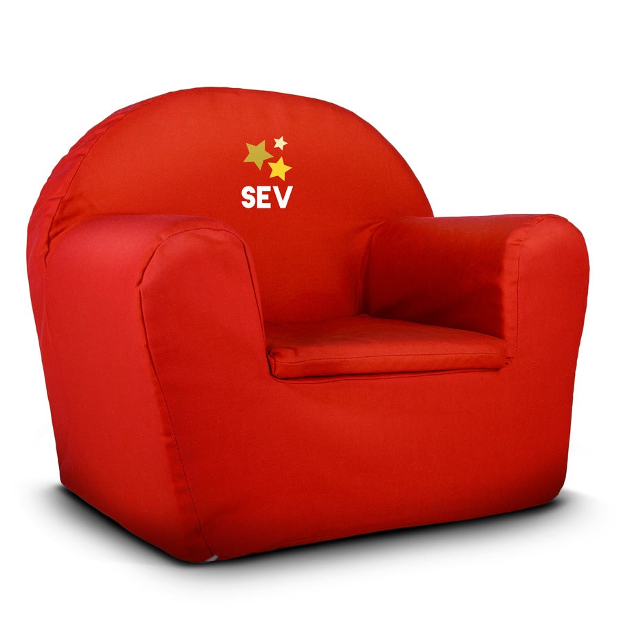 Fauteuil enfant personnalisé - rouge