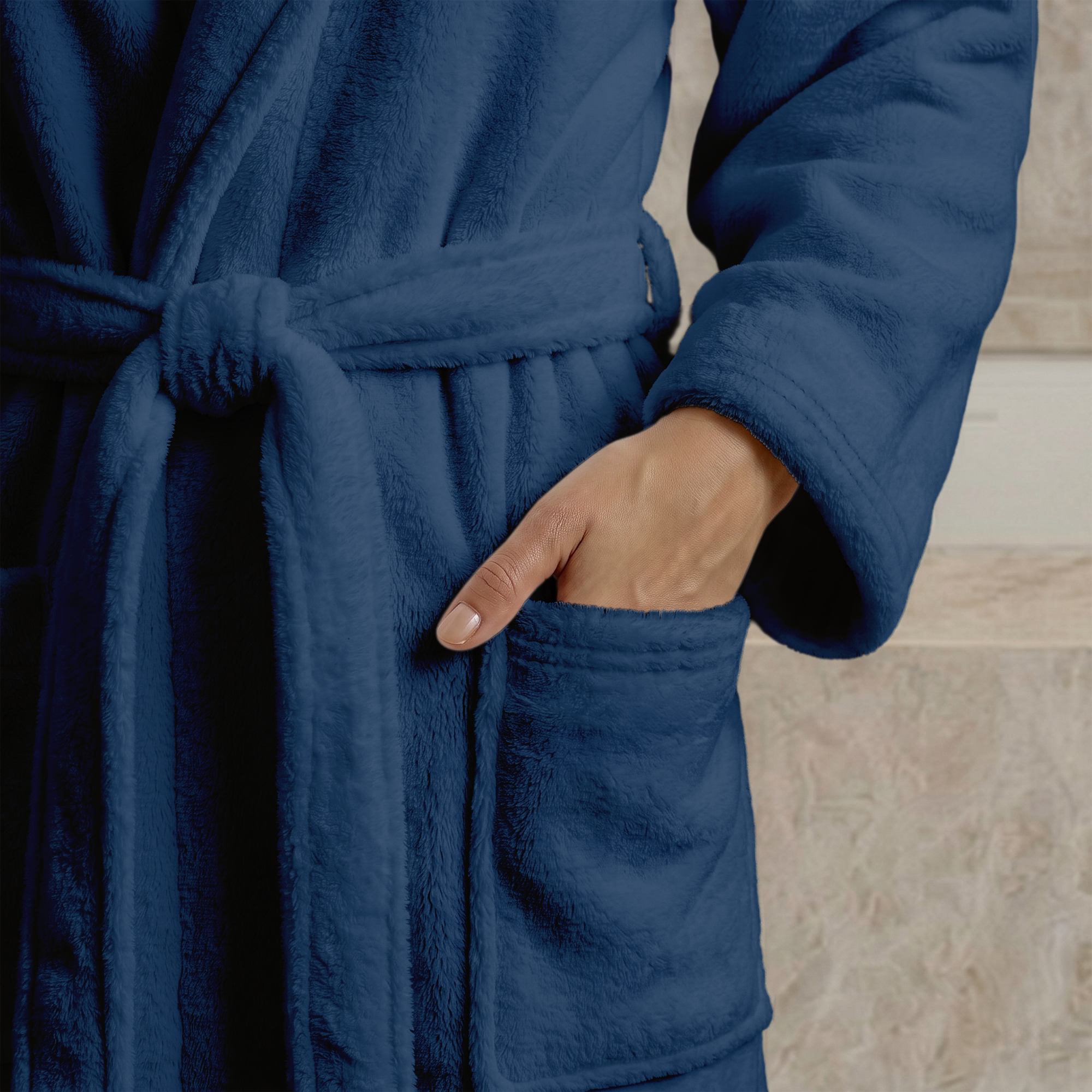Fleece-Morgenmantel Damen