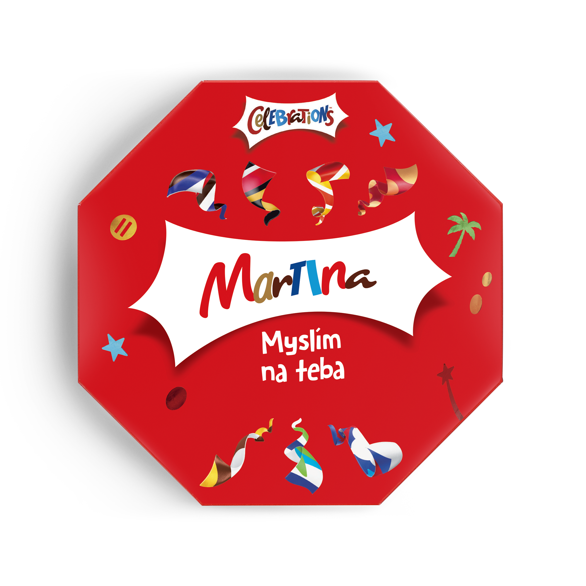 Krabička Celebrations s menom