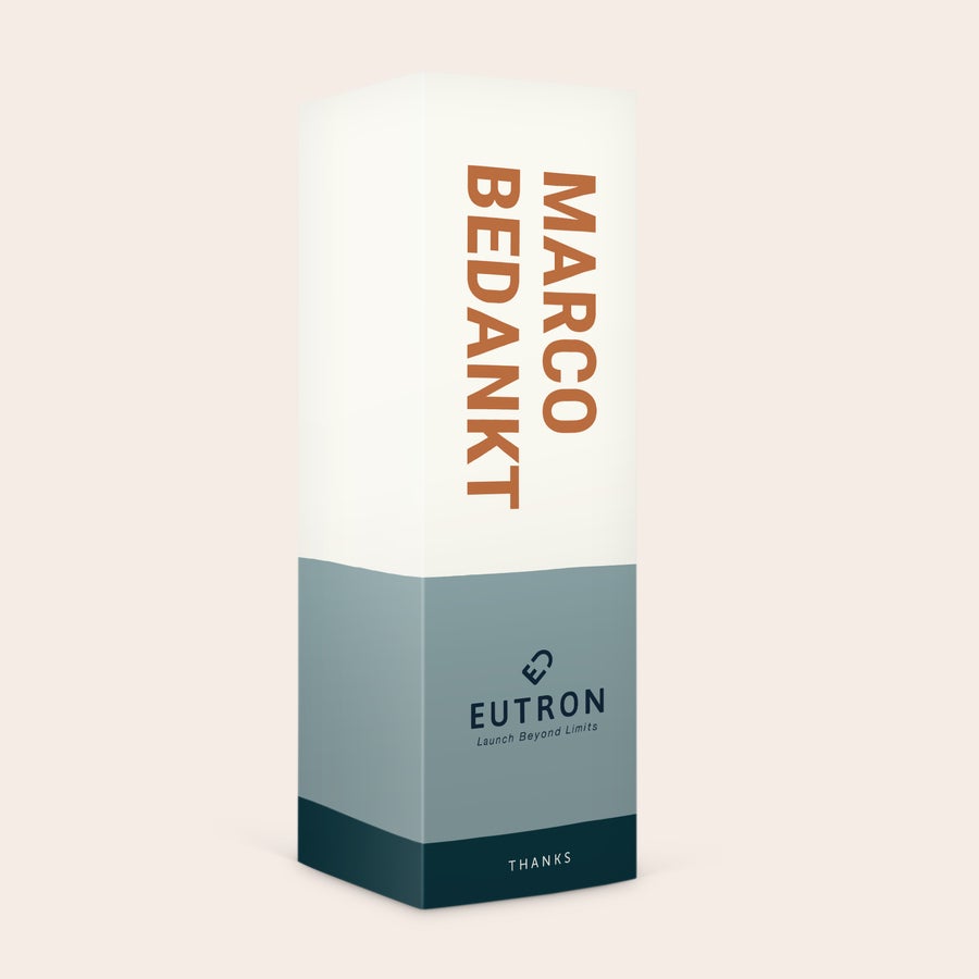 Gepersonaliseerd M&M's cadeaupakket Gepersonaliseerd M&M's cadeaupakket, bedrukt met de naam Marco en de tekst Bedankt