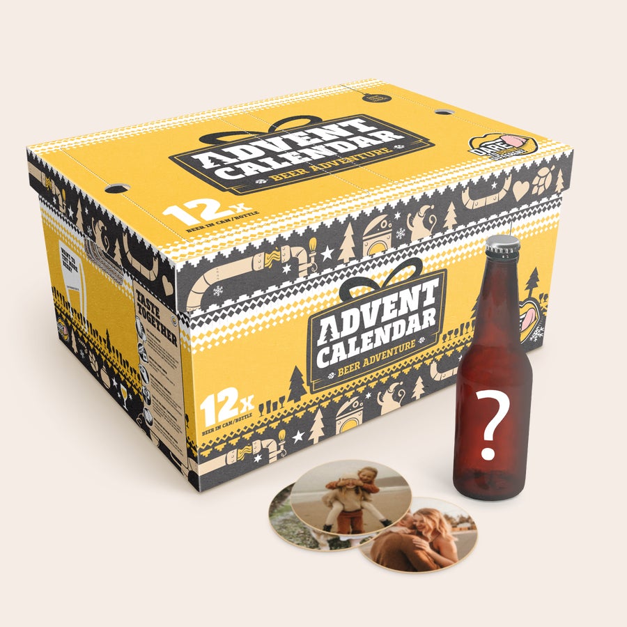 Calendario de adviento de cerveza personalizado Calendario de adviento de cerveza personalizado