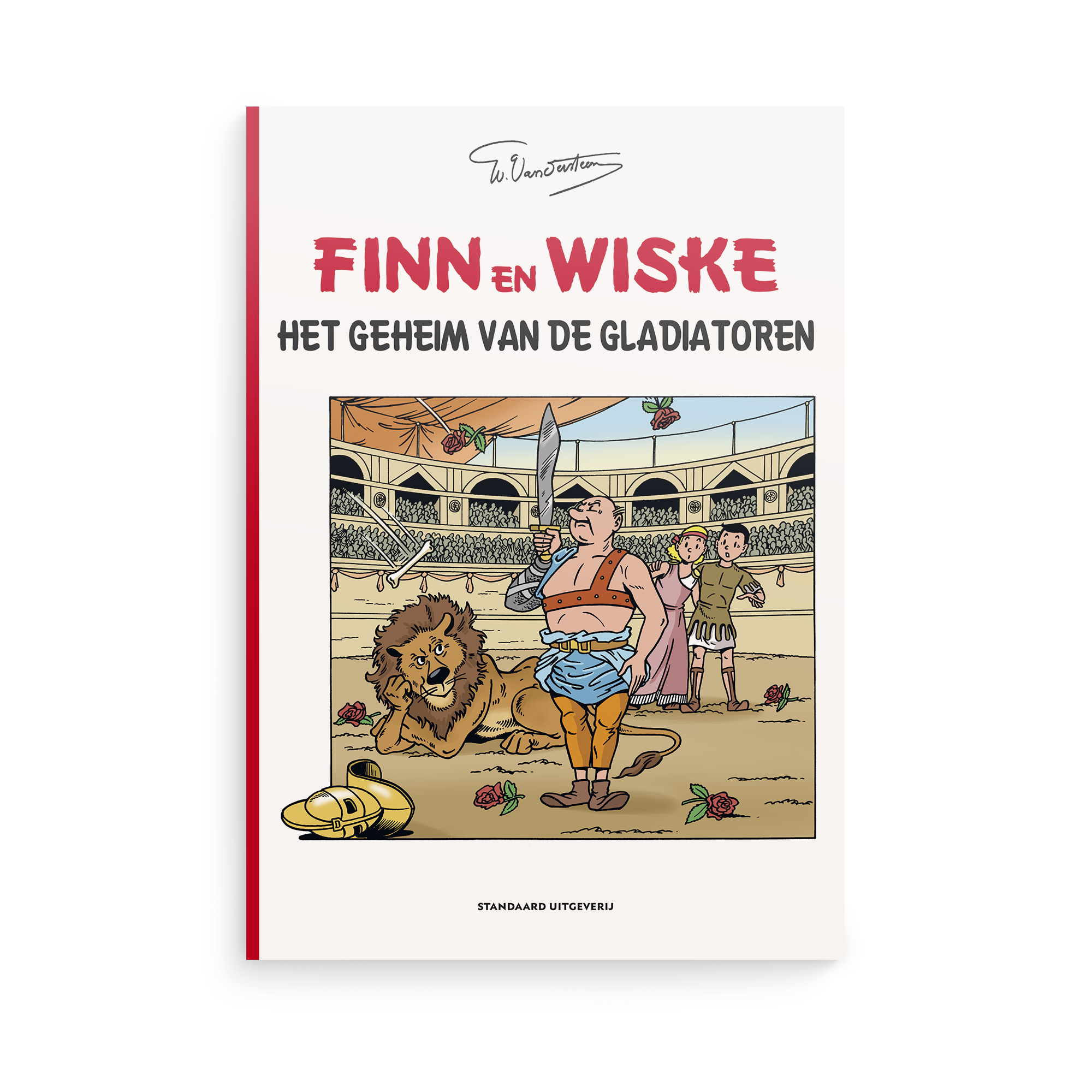 Persoonlijk stripboek Suske en Wiske 'Het geheim van de gladiatoren' (Softcover) met je eigen naam op de cover in het gladiatorenstadion.