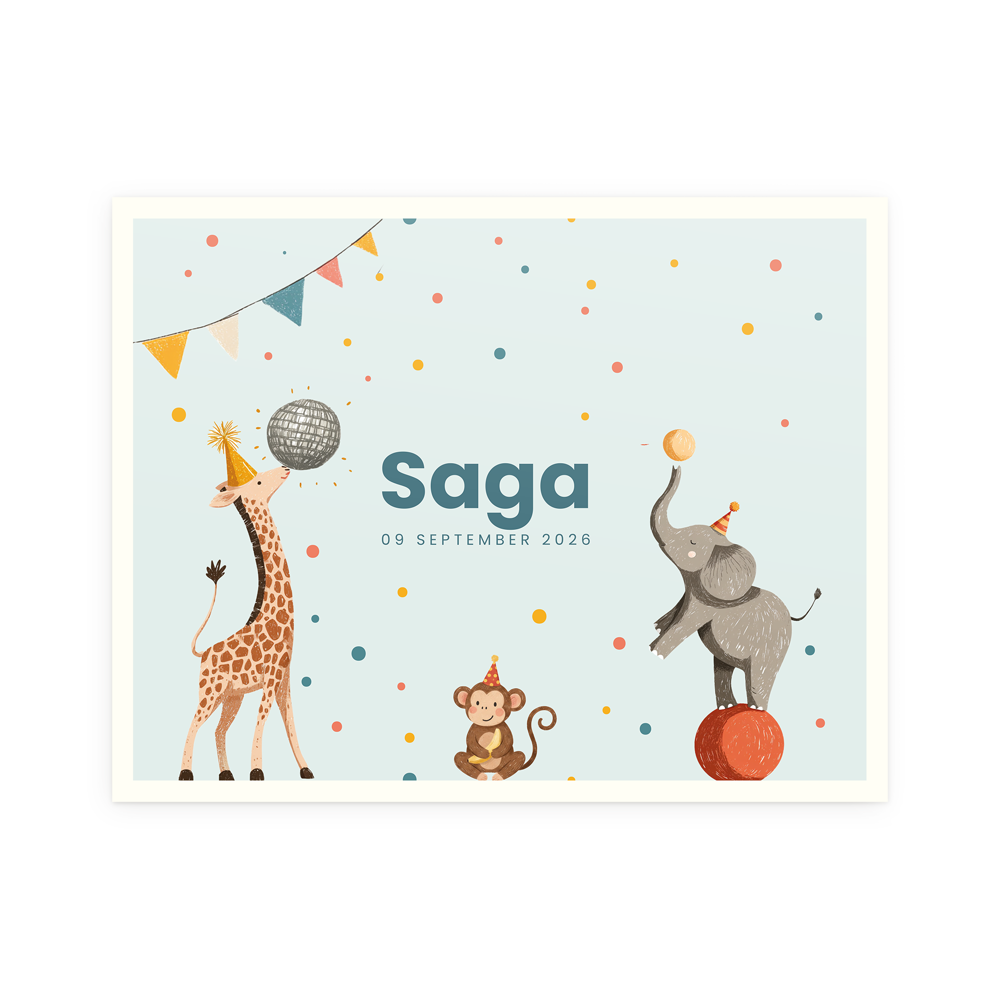 Personaliserade pappersbordstabletter - 8 st