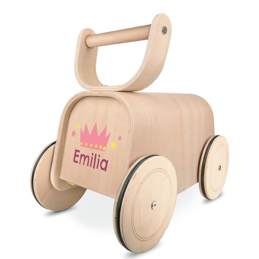 wooden push car