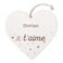 Coeur St Valentin en bois gravé avec texte