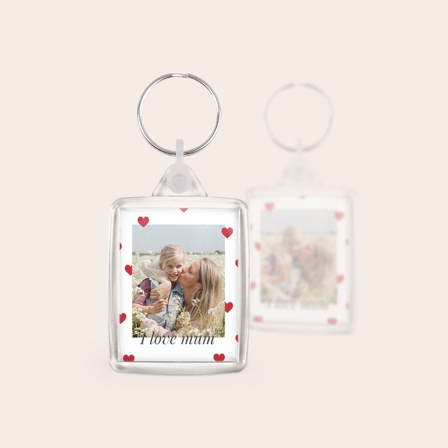 Personalised key ring - Acrylic - Double-sided - 3 pcs Personalised key ring - Acrylic - Double-sided - 3 pcs