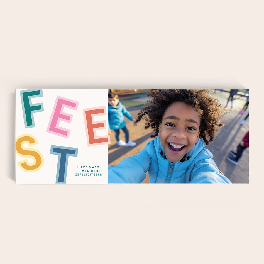 Mega Milka reep met naam en foto bedrukken Mega Milka reep met naam en foto bedrukken