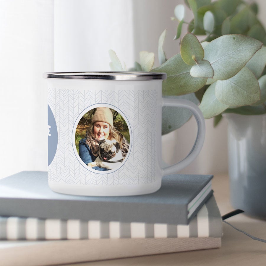 Personalised enamel mug