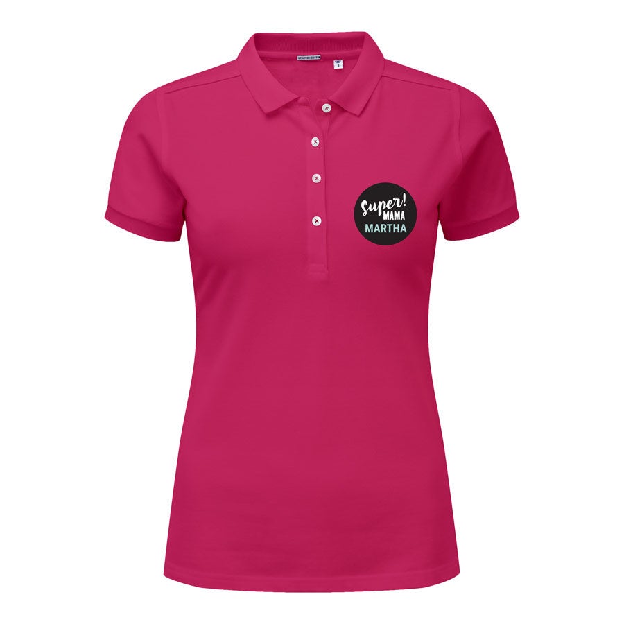 Personalised Polo t-shirt - Women - Pink - S