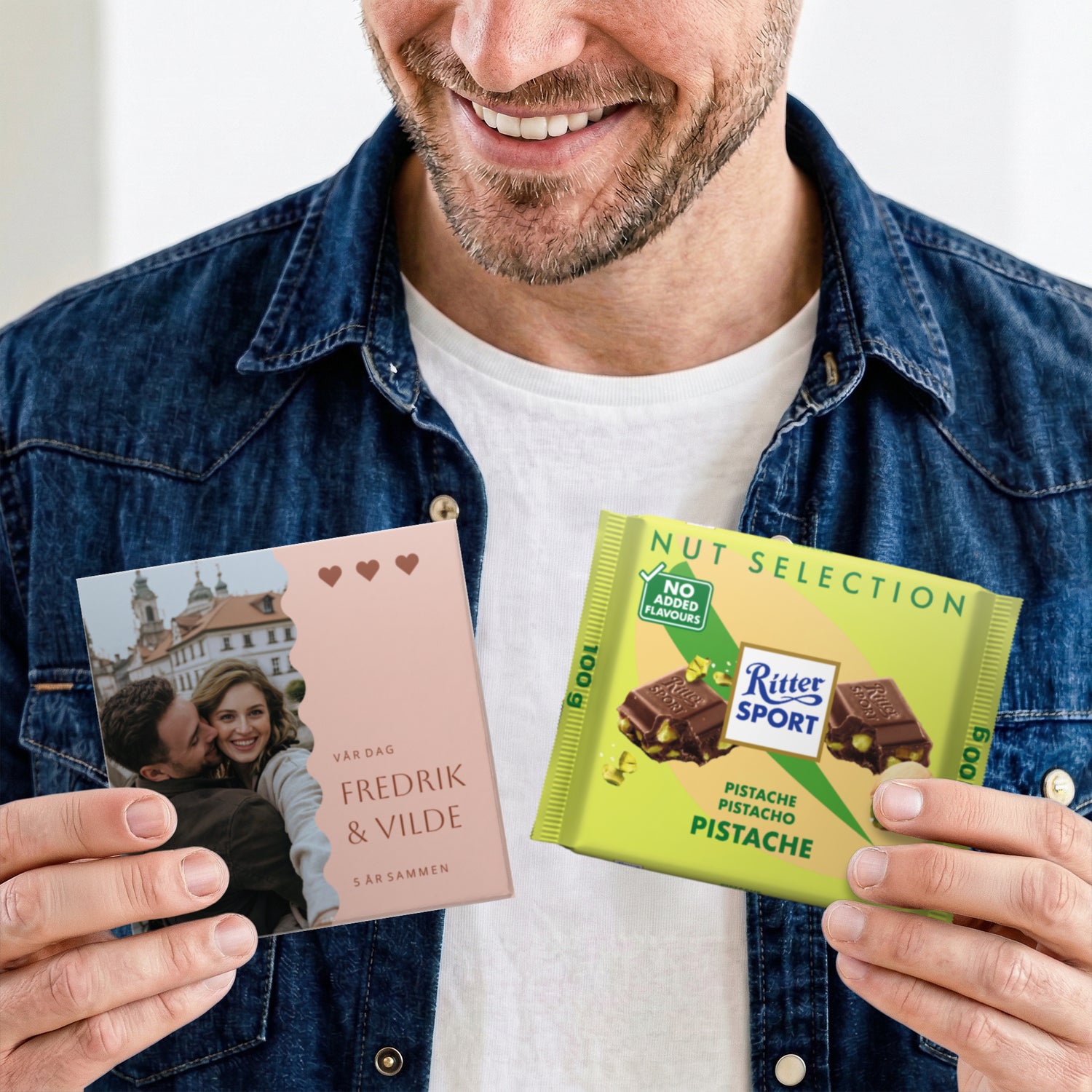 Personlig sjokolade - Ritter Sport - Pistachio