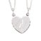 Engraved silver pendant - Broken hearts