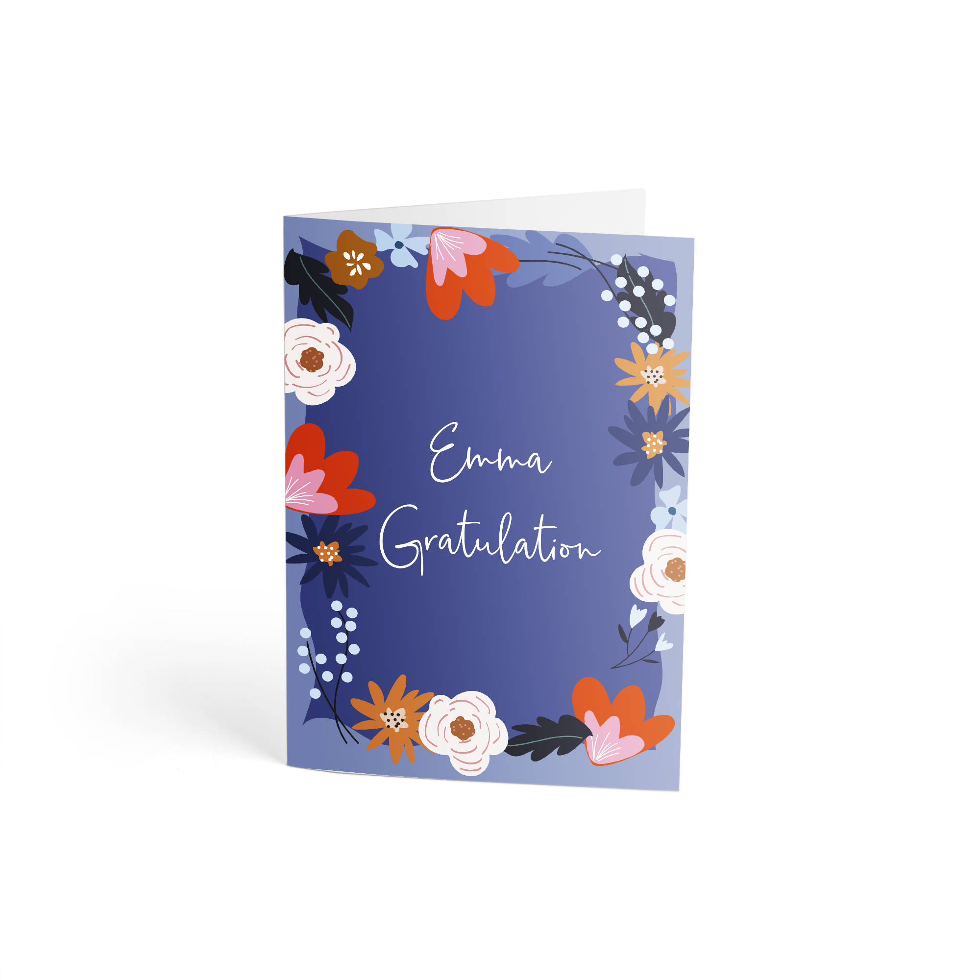 Trockenblumen mit personalisierter Karte