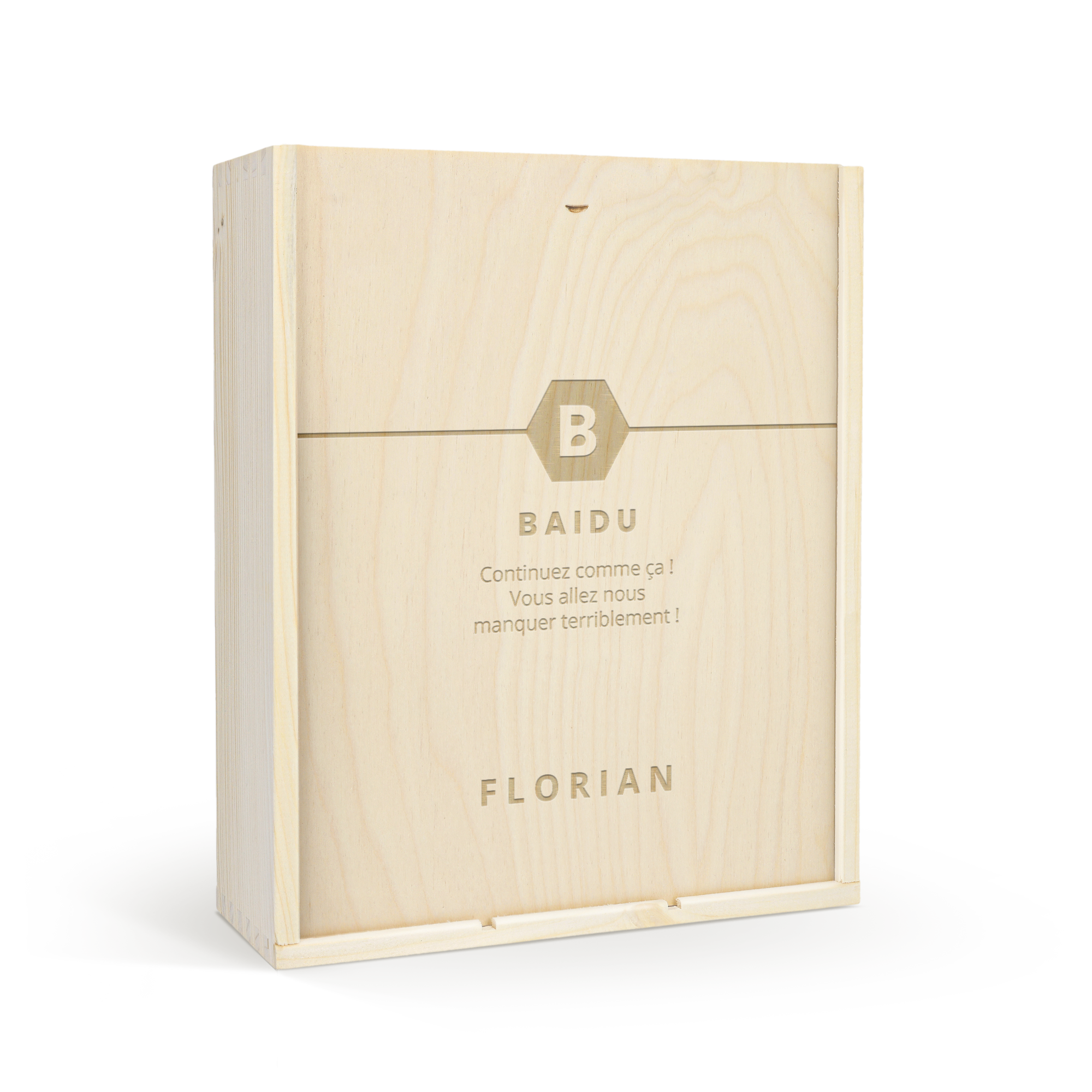 Coffret champagne personnalisé - Moët & Chandon - avec flûtes