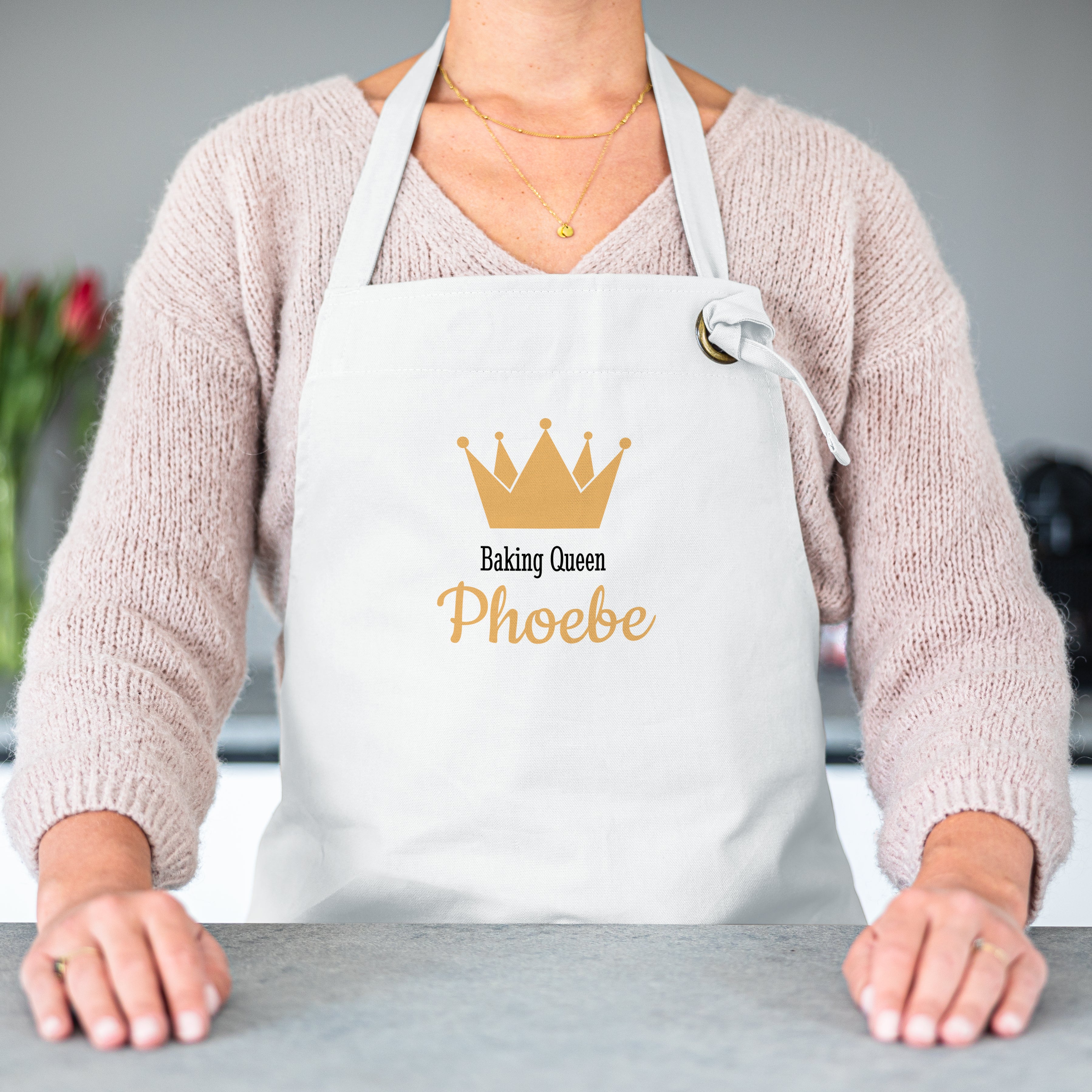 Personalised Kitchen Apron - White