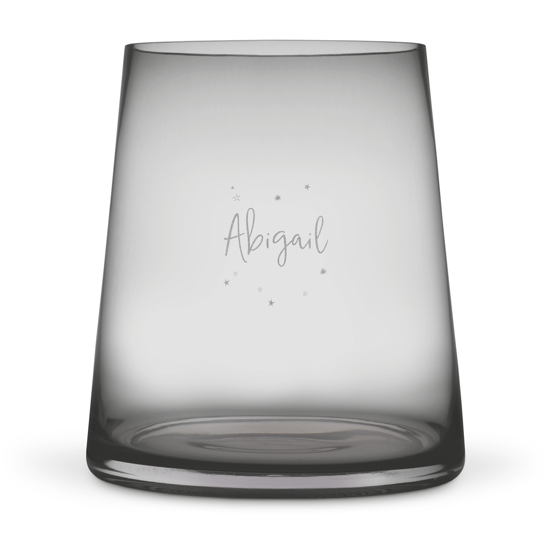 Personalizowany wazon z grawerem imienia Abigail i małymi gwiazdkami