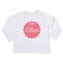 T-shirt til babyer med navn - Langærmet - hvid - 74/80