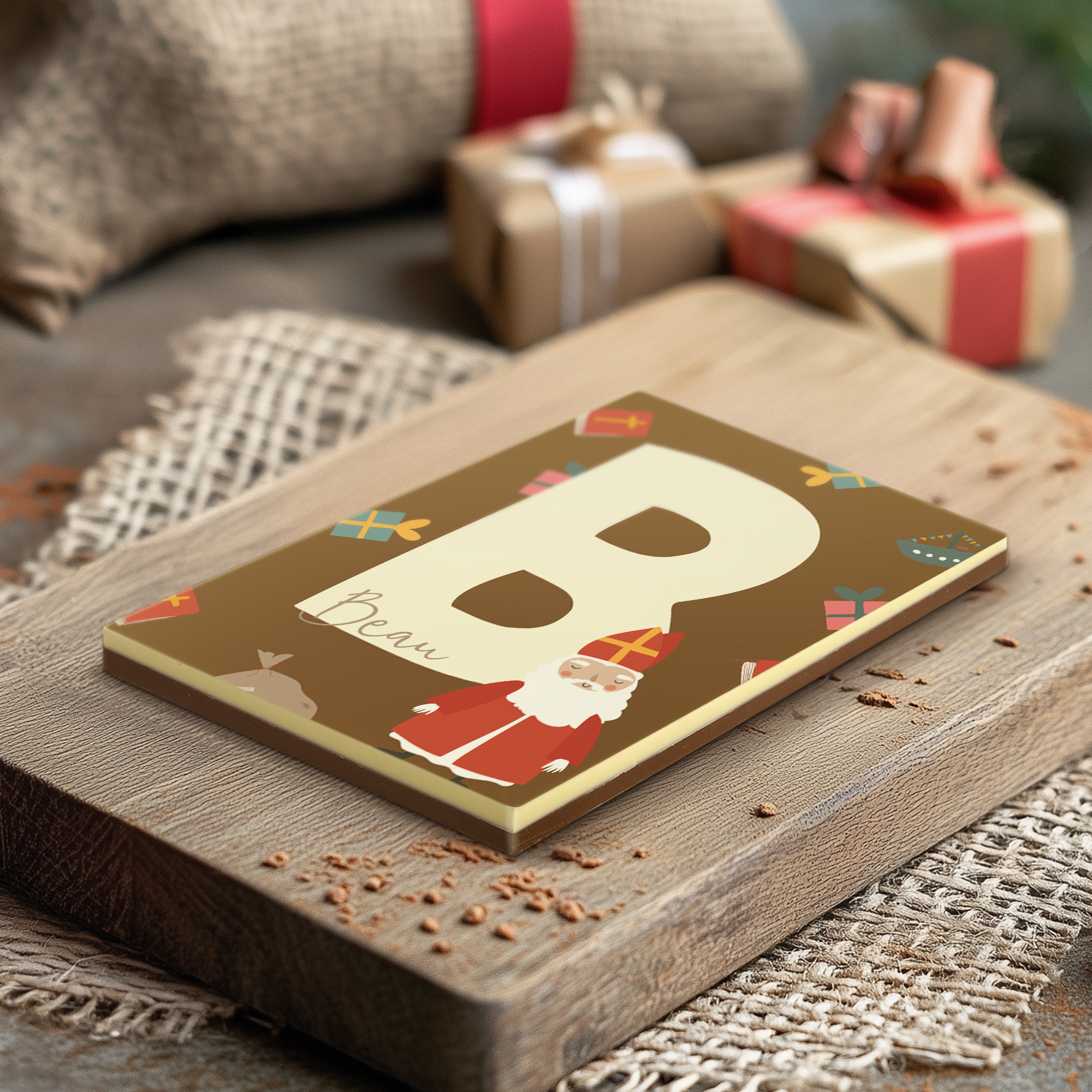 Gepersonaliseerde chocoladeletter Sinterklaas