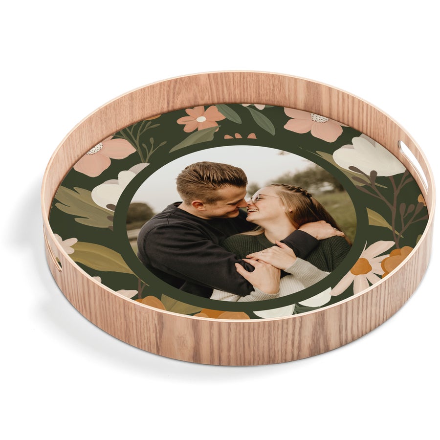 Personalised serving platter - Round Personalised serving platter - Round