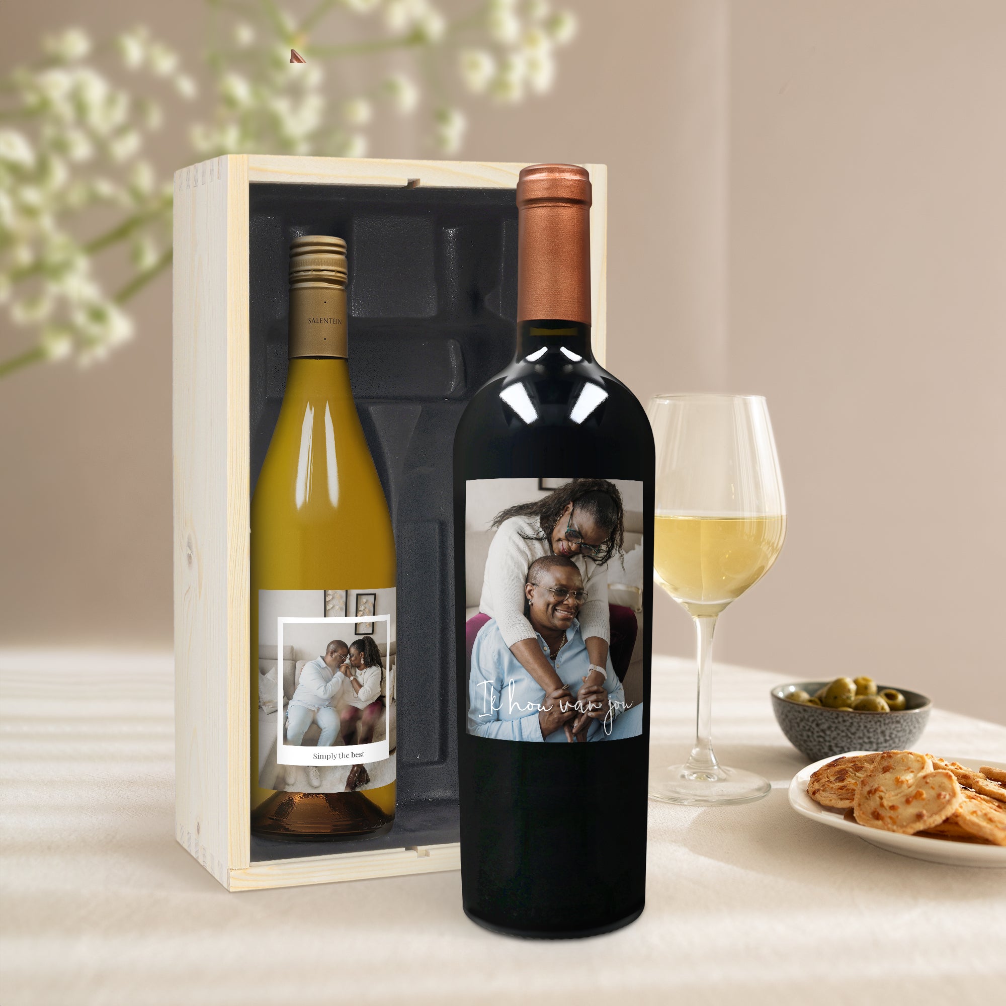 Wijnpakket met bedrukt etiket - Salentein Primus - Malbec en Chardonnay