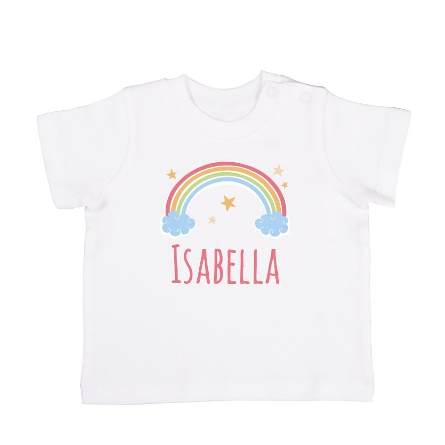 Camisa Baby personalizada - manga curta - Branco - 62/68