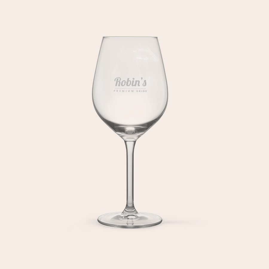 Kozarec - vino Vinski kozarec z vgraviranim imenom Robin's Premium Drink za personalizacijo