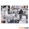 Personalised photo print - Instagram collage - Brushed aluminium - 60 x 40 cm