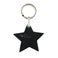 Personlig lædernøglering - stjerne (sort)