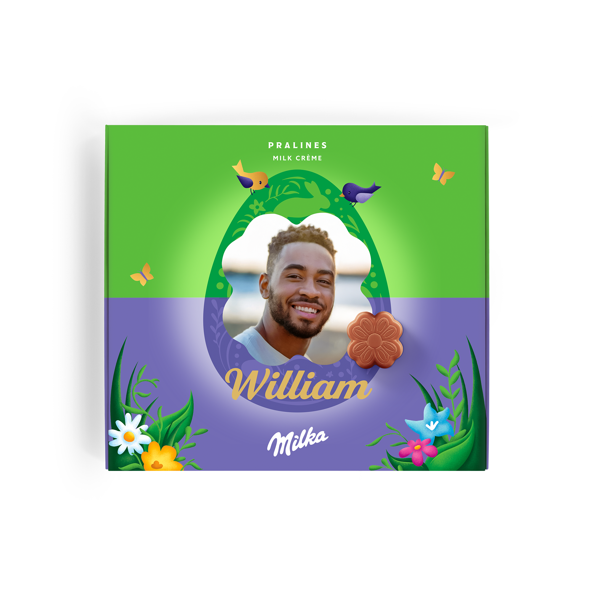 Personalised Milka Chocolate Gift Box - Easter
