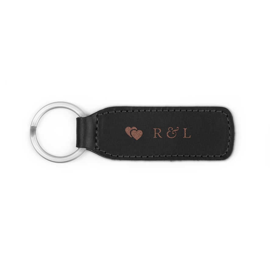 Personalised key ring - Leather Personalised key ring - Leather